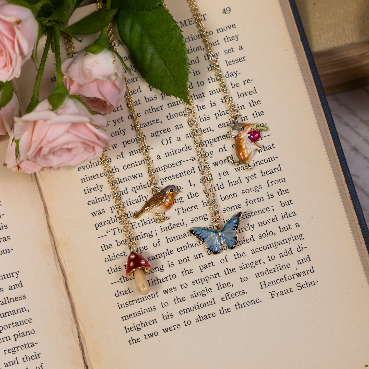 Fable Enamel Robin Necklace