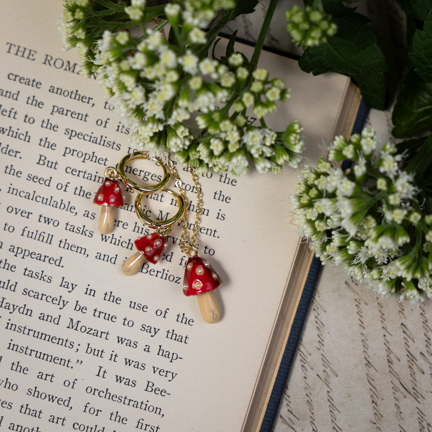 Fable Enamel Mushroom Necklace