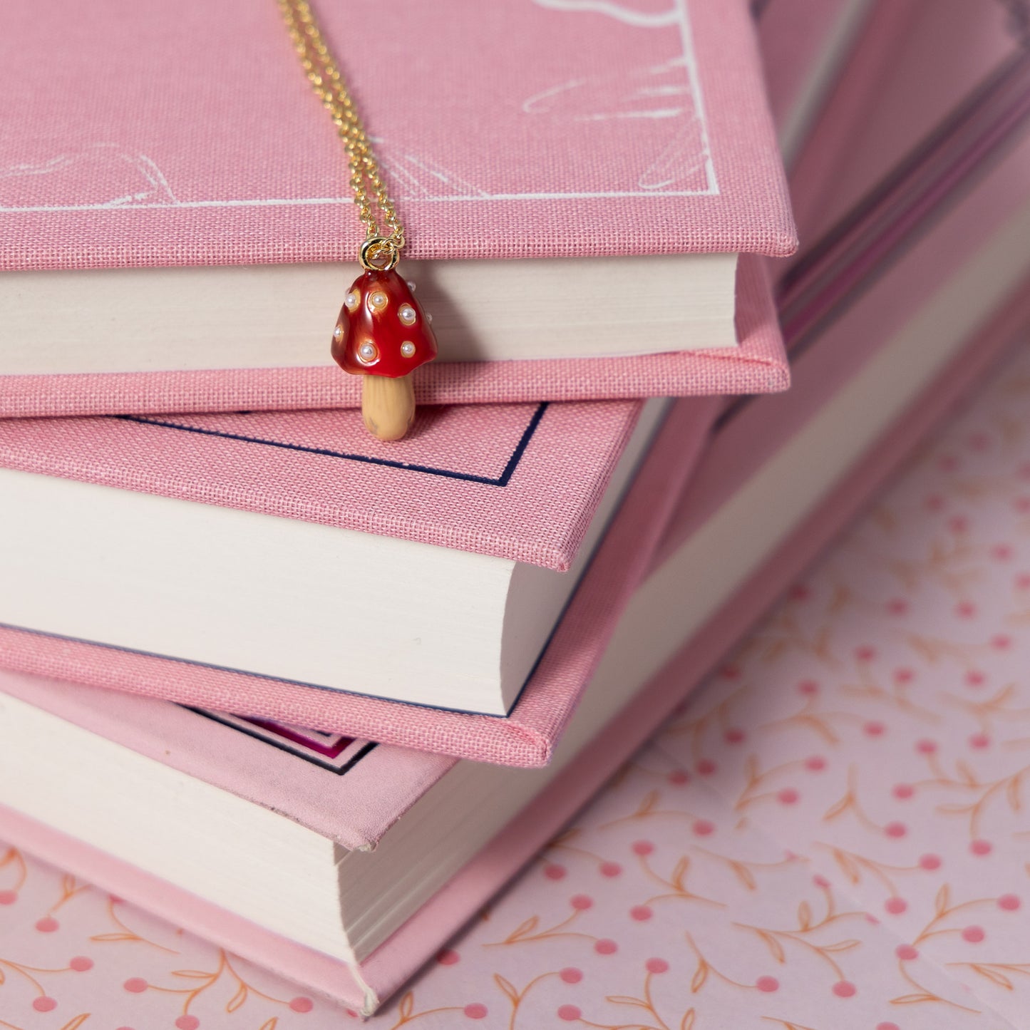 Fable Enamel Mushroom Necklace