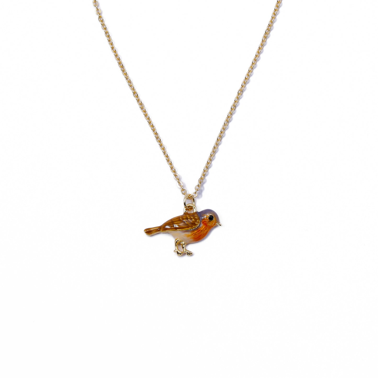 Fable Enamel Robin Necklace