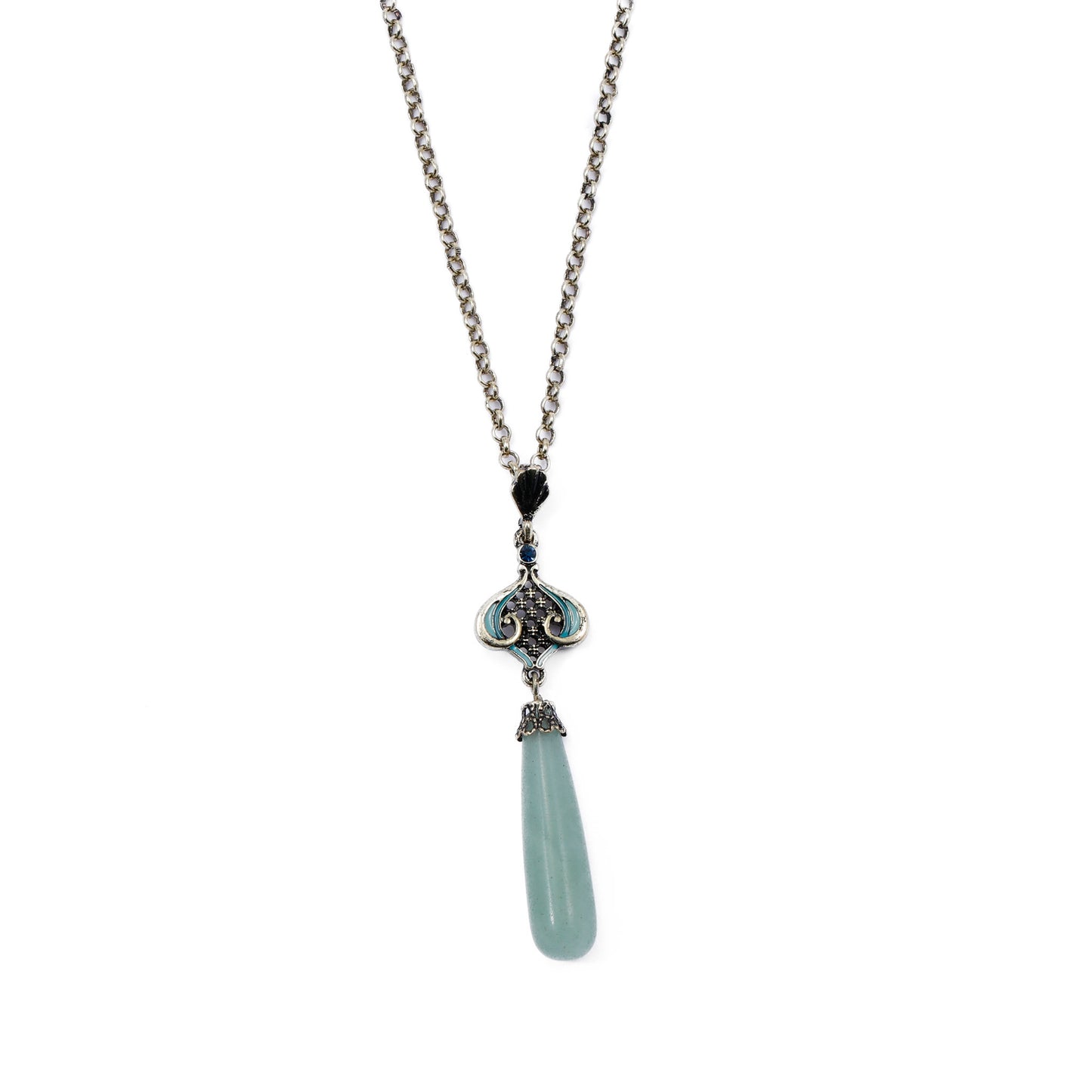 Aventurine Green Drop Necklace