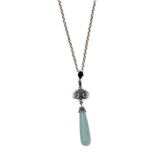 Aventurine Green Drop Necklace