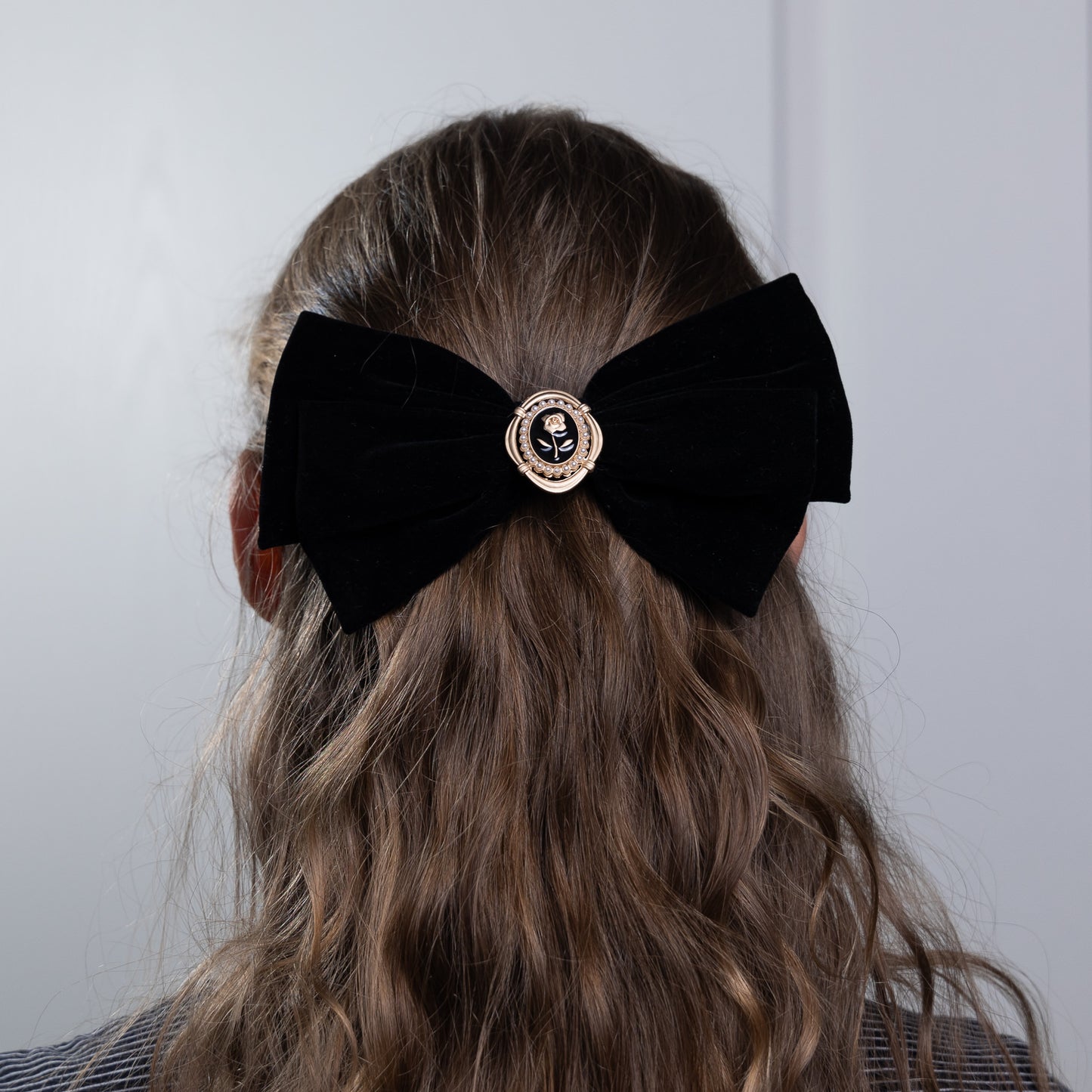 Jane Black Velvet Hair Bow