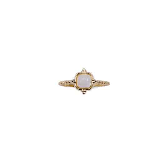 Natural Stone Square Ring