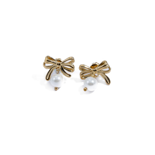 Diana Pearl Bow Earring