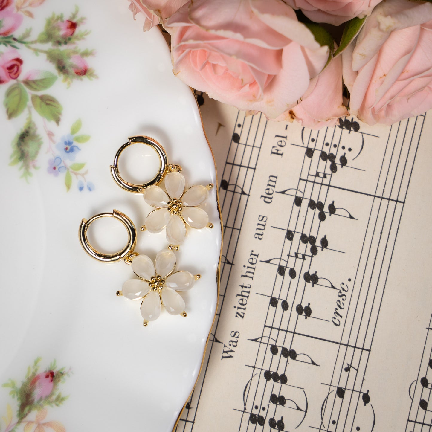 Flower Dangle Earrings