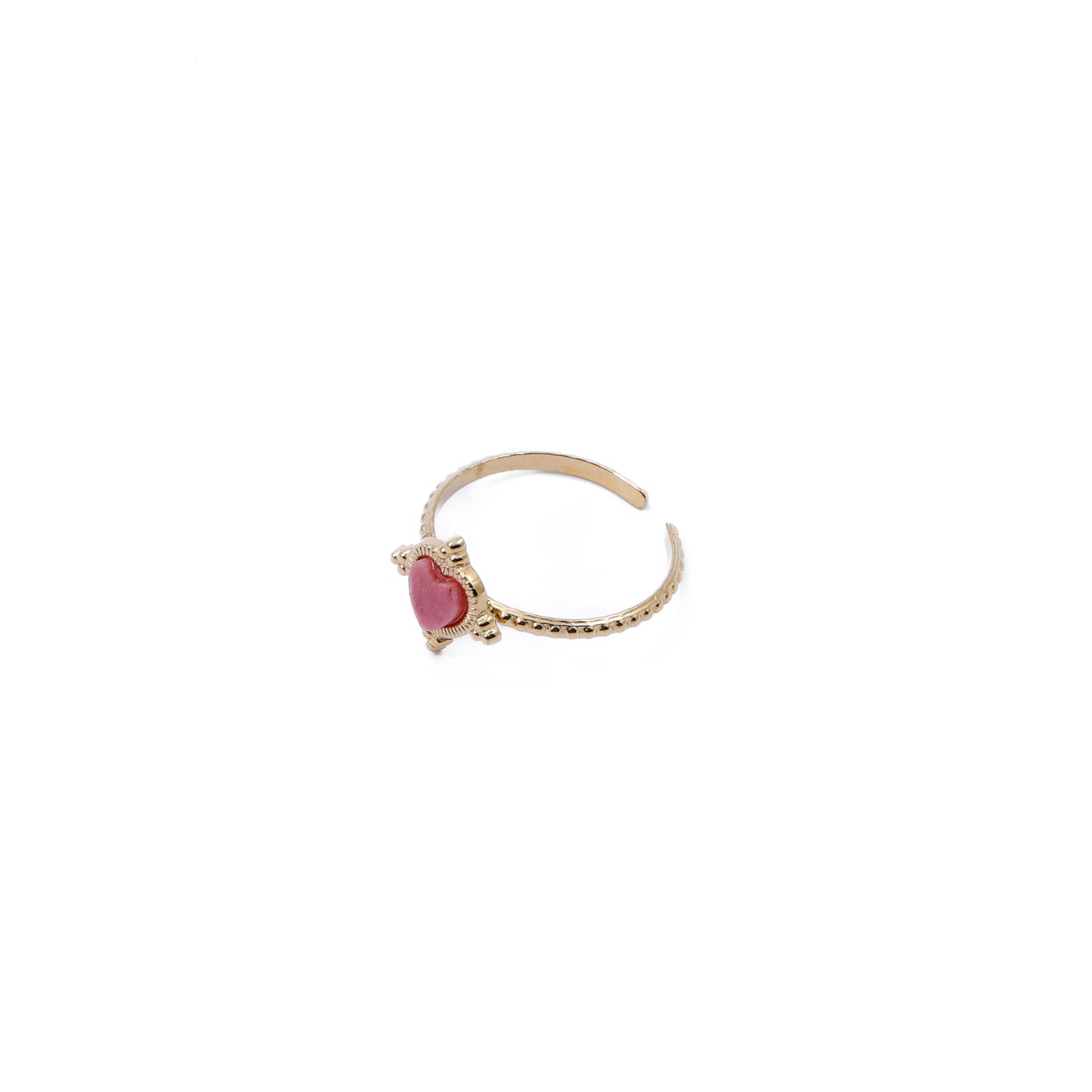 Rosie's Heart Stone Ring Pink