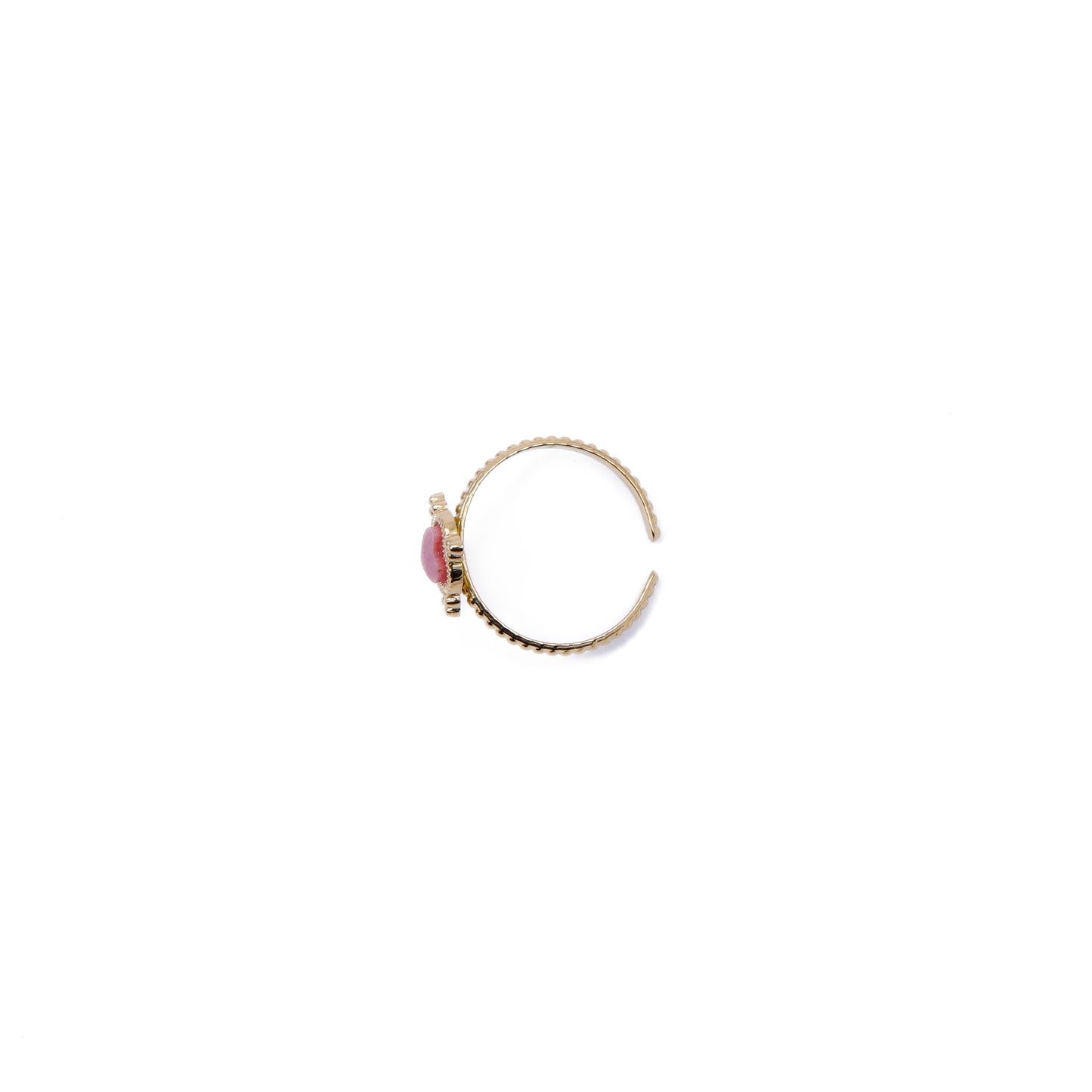 Rosie's Heart Stone Ring Pink