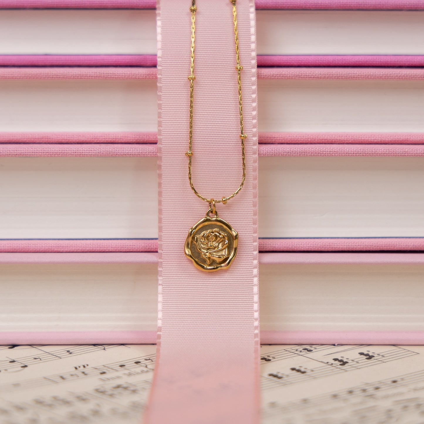 Rosie's Rose Pendant Necklace